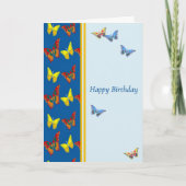 Geburtstagskarte mit Schmetterlingen Karte (Vorderseite)