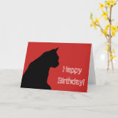 Geburtstagskarte mit schwarzer Katze Karte (Gelbe Blume)