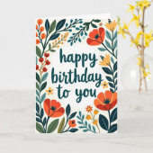 Geburtstagskarte mit Scripted Bloom Karte (Gelbe Blume)
