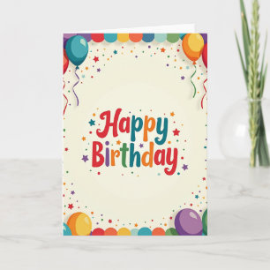 Geburtstagskarte mit spielerischer Schrift Karte