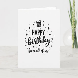 Geburtstagskarte mit Streifen-Geschenk Karte