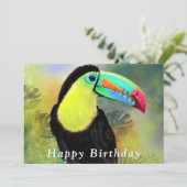 Geburtstagskarte mit Toucan Bird (Stehend Vorderseite)