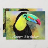 Geburtstagskarte mit Toucan Bird (Vorne/Hinten)