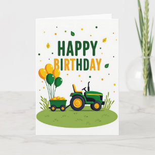 Geburtstagskarte mit Traktor-Motiv Karte