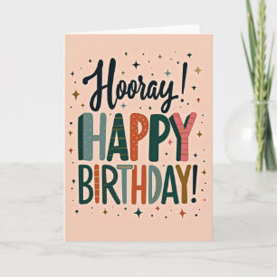 Geburtstagskarte mit Typografie Karte