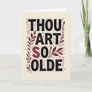 Geburtstagskarte mit Vintage-Serifen-Schrift Karte
