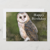 Geburtstagskarte mit Western Stall Owl (Vorderseite)