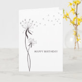 Geburtstagskarte mit Wunsch Karte (Gelbe Blume)