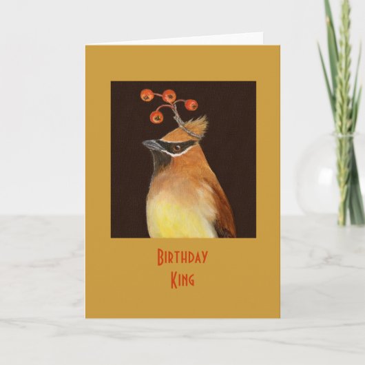 Geburtstagskarte mit Zedernwaxing Karte (Vorderseite)