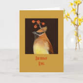 Geburtstagskarte mit Zedernwaxing Karte (Gelbe Blume)