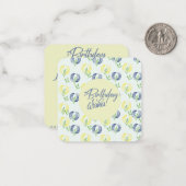 Geburtstagskarte Mitteilungskarte (Vorderseite/Rückseite Beispiel)