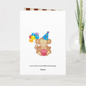 Geburtstagskarte Monkey Cartoon Karte (Rückseite)