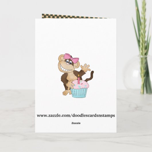 Geburtstagskarte Monkey Karte (Rückseite)