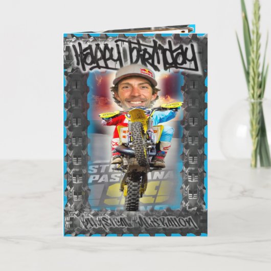 Geburtstagskarte Motorcross Karte (Vorderseite)