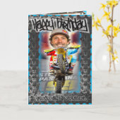 Geburtstagskarte Motorcross Karte (Gelbe Blume)