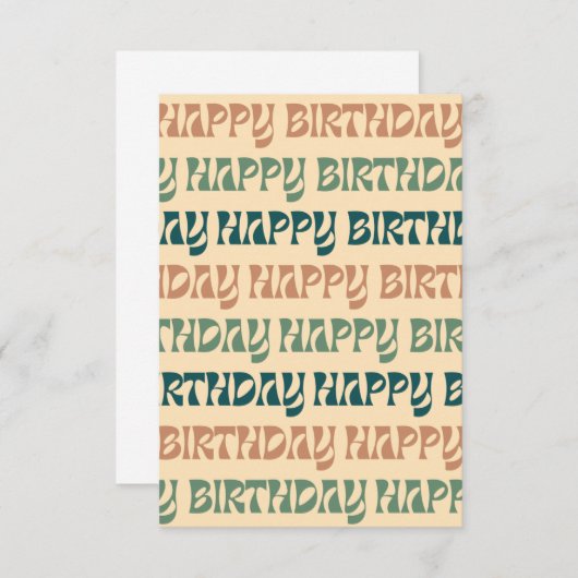 Geburtstagskarte - Multi Dankeskarte (Vorne/Hinten)