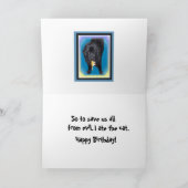 Geburtstagskarte~ Neufundland Hunde Humor Karte (Innenseite)