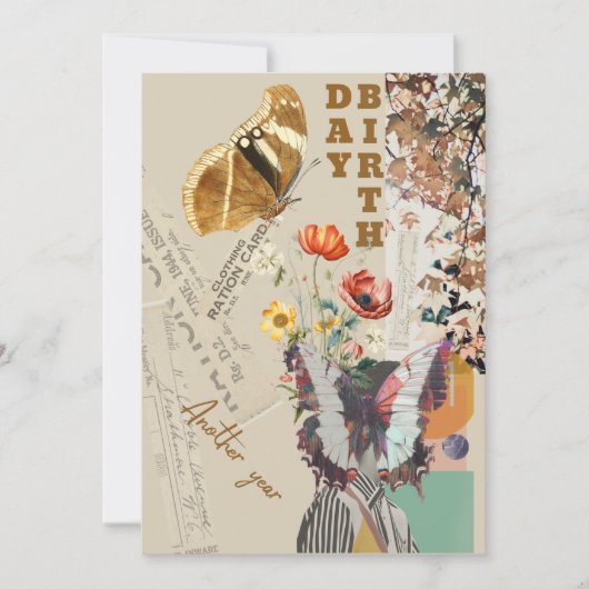 Geburtstagskarte oder Einladung (Vorderseite)