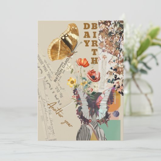 Geburtstagskarte oder Einladung (Stehend Vorderseite)