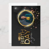 Geburtstagskarte online einladung (Vorne/Hinten)