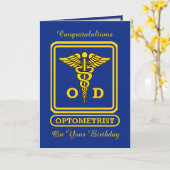 Geburtstagskarte Optometrist Karte (Gelbe Blume)