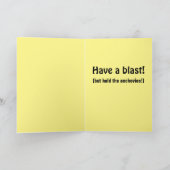 Geburtstagskarte Personalisiert Pizza Party Chat Karte (Innenseite)