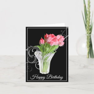 Geburtstagskarte Pink Tulips Card Karte