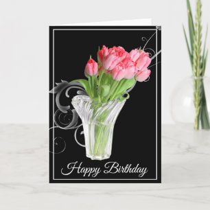 Geburtstagskarte Pink Tulips Card Karte