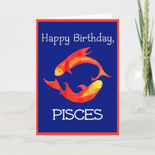 Geburtstagskarte "Pisces" Karte (Vorderseite)