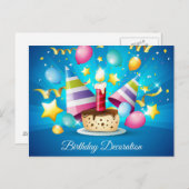 Geburtstagskarte Postkarte (Vorne/Hinten)