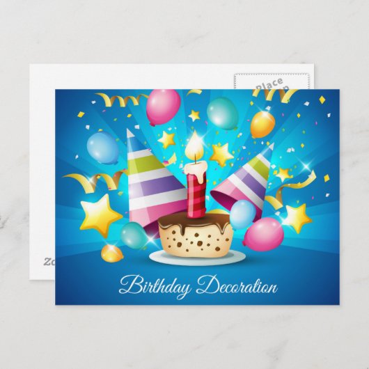 Geburtstagskarte Postkarte (Vorne/Hinten)