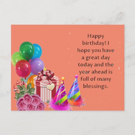 Geburtstagskarte Postkarte (Vorderseite)