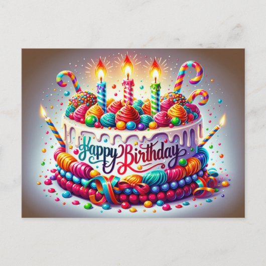 Geburtstagskarte Postkarte (Vorderseite)