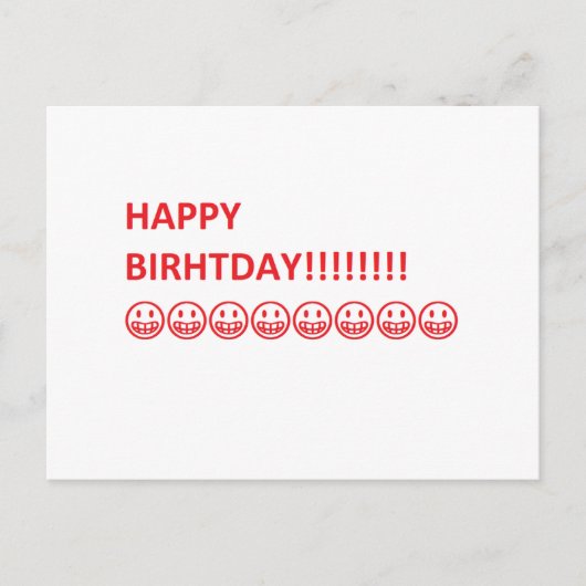 Geburtstagskarte Postkarte (Vorderseite)