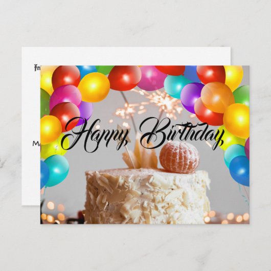 Geburtstagskarte Postkarte (Vorne/Hinten)