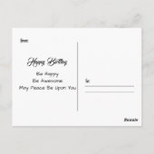 Geburtstagskarte Postkarte (Rückseite)