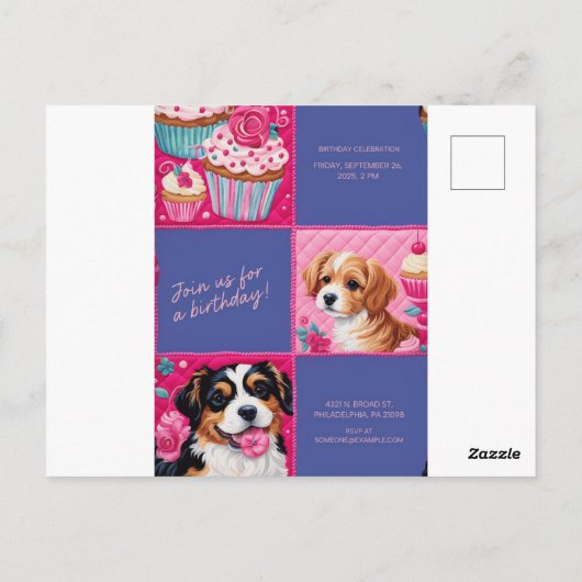 GEBURTSTAGSKARTE POSTKARTE (Rückseite)