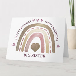 Geburtstagskarte - Rainbow Hearts Gold Plum Karte