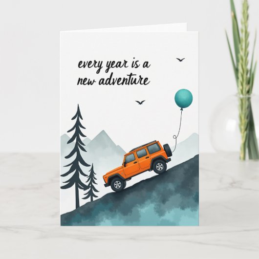 Geburtstagskarte Reise Karte (Vorderseite)
