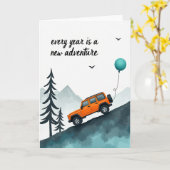 Geburtstagskarte Reise Karte (Gelbe Blume)