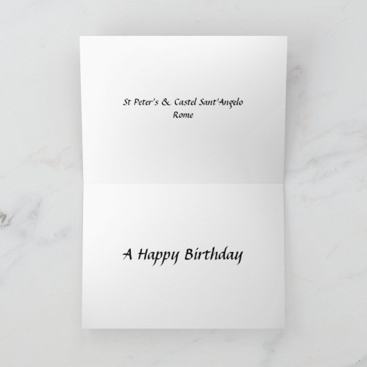 Geburtstagskarte - Rom, Italien Karte (Innenseite)