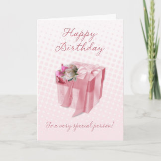Geburtstagskarte - rosa Geschenkboxen - ganz beson Karte