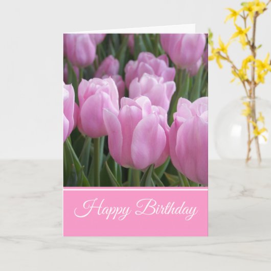 Geburtstagskarte Rosa Tulissen Karte (Gelbe Blume)