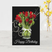 Geburtstagskarte Rote Tulips Karte (Gelbe Blume)