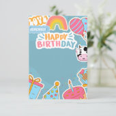 Geburtstagskarte RSVP Karte (Stehend Vorderseite)