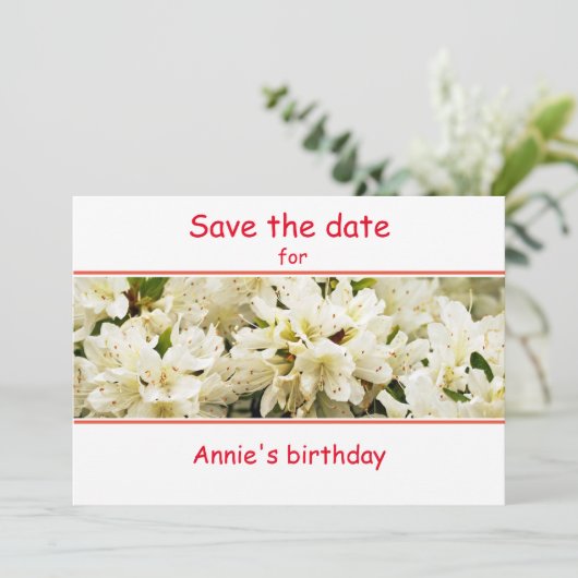 Geburtstagskarte Save the Date (Stehend Vorderseite)