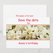 Geburtstagskarte Save the Date (Vorne/Hinten)