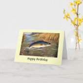 Geburtstagskarte - Schwarzer Bass Karte (Gelbe Blume)