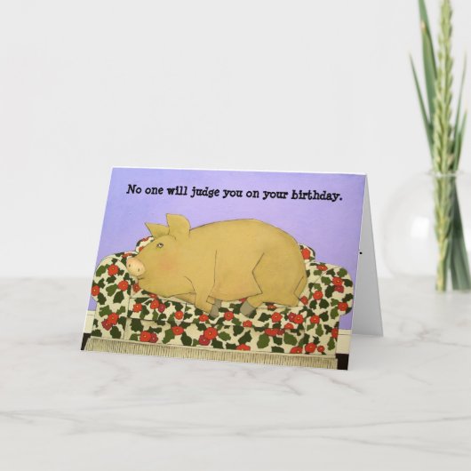 Geburtstagskarte Schwein Karte (Vorderseite)