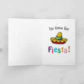 Geburtstagskarte Singen Cartoon Fiesta Cat Karte (Innenseite)